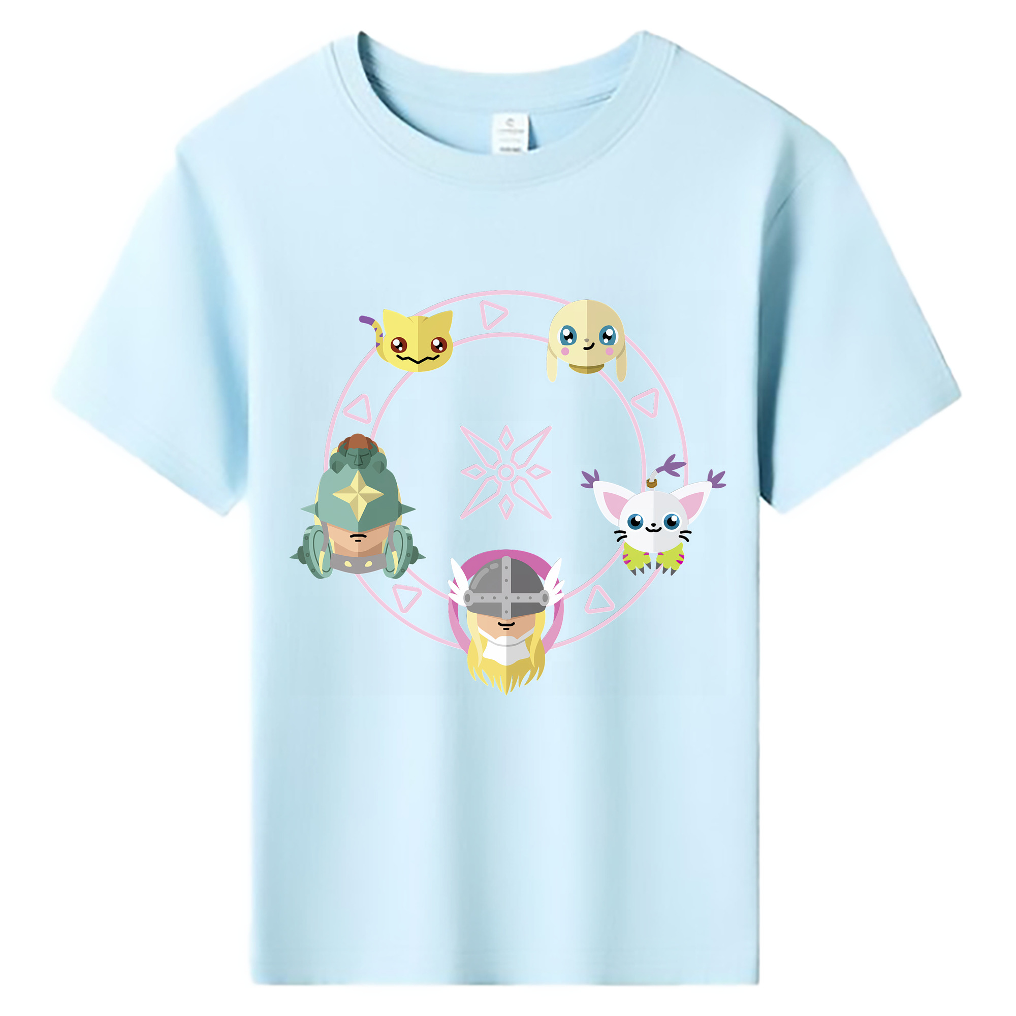 （画像用） Digimon デジタルモンスター/デジモン 綿100％キッズTシャツ（フロントプリント）